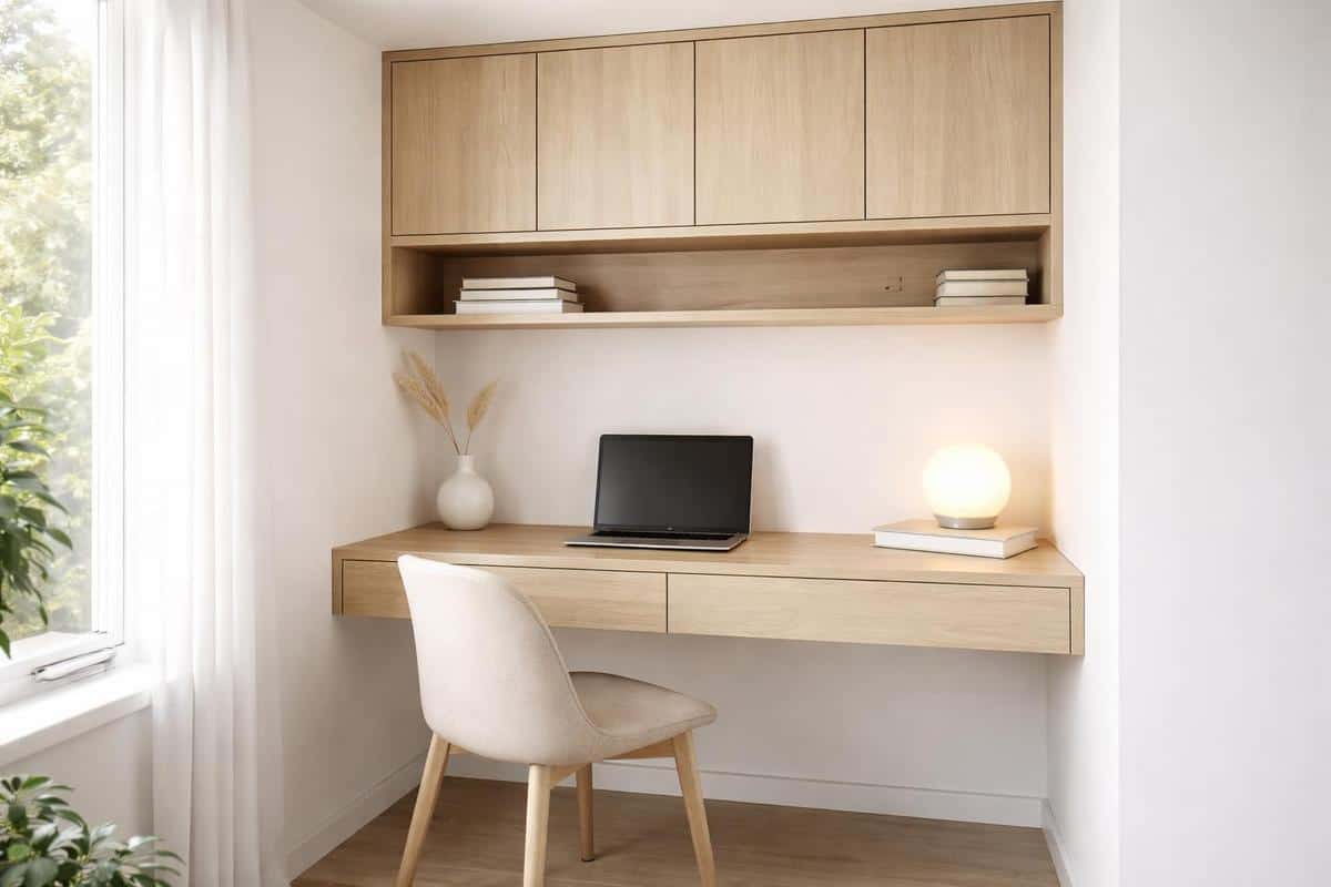 Idée déco bureau minimaliste petit espace bureau maison