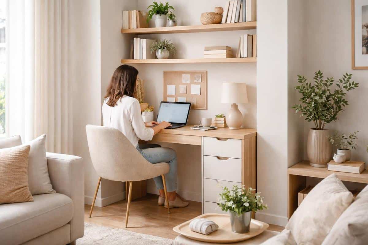 Petit espace bureau : idées pour aménager un coin de travail discret et stylé