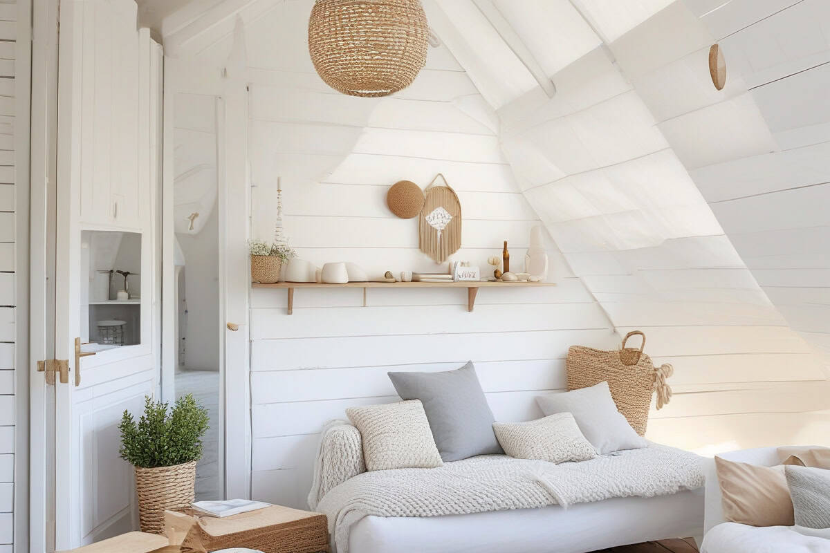 rideaux lin posés hauteur plafond Maison Sarah Lavoine salon cosy scandinave