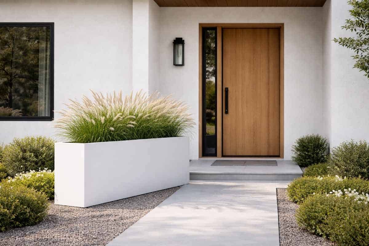 idée déco jardinière devant maison