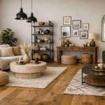 deco salon avec parquet en bois