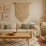 Déco salon scandinave bohème