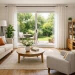 Comment aménager un salon avec porte-fenêtre