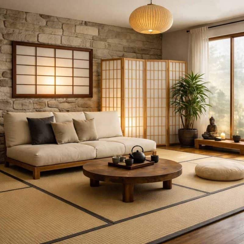 idée déco salon japonais